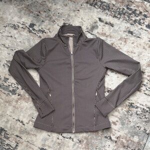 Abercrombie YPB Active Houndstooth Workout Jacket